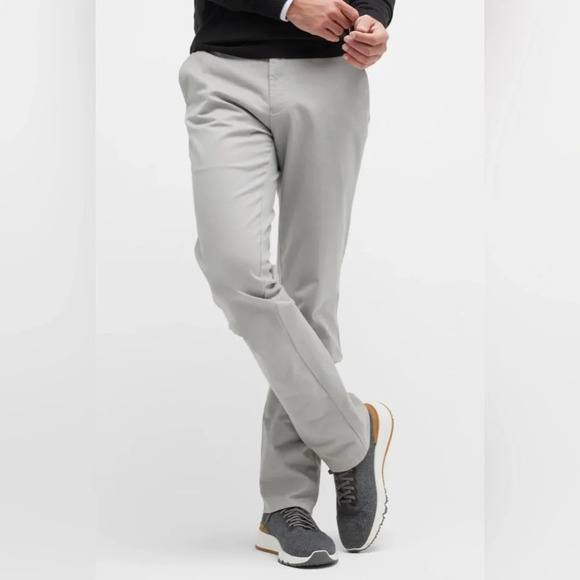 Peter Millar Men's Pilot Flat Front Trousers in Mountain Grey size 40 - Picture 2 of 14